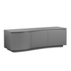 TV cabinet with built-in LED lighting.