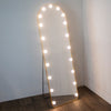 Led Bulb Modena Cheval Arch Mirror Gold 160 X 50cm picture with warm light mode
