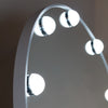 Led Bulb Modena Cheval Arch Mirror White 170 X 70cm close view picture of the bulbs