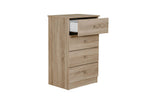 Levi Chest of 4 Drawers Medium Oak picture with opened drawer