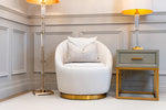 Lia Table Lamp life style picture of the Lia floor and table lamps