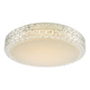 Liana Flush Clear Faceted Plastic LED with a warm lighting