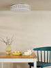 Liana Flush Clear Faceted Plastic LED perfect for low ceiling