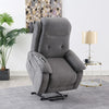 Linda Lift & Rise Massage Chair Light Grey life style picture in lifted up position