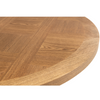 Stylish round dinette table with parquet inlay
