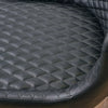 Luxe Office Chair Black photo of the seat upholstered in faux leather
