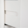 Efficient organization in a tall chest of drawers.