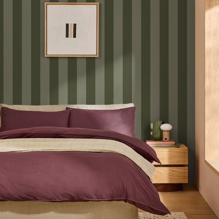Made Demi Wallpaper Moss Wide Stripe - Made Collection Wall Covering
