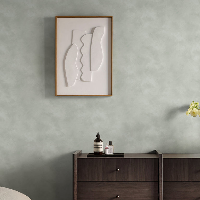 Made Shae Wallpaper Sage Limewash - Modern Wallpaper & Wall Covering