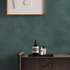 Made Shae Wallpaper Teal Limewash close view picture on the wall