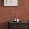 Made Shae Wallpaper Terracotta Limewash close view picture on the wall