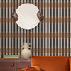Made Sirio Wallpaper Caramel & Blue close view picture on the wall