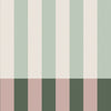 Made Terri Wallpaper Green & Blush close view picture of the wallpaper pattern design