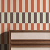 Made Terri Wallpaper Mint & Orange close view picture on the wall