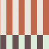 Made Terri Wallpaper Mint & Orange close view picture of the pattern design
