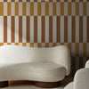 Made Terri Wallpaper Ochre close view picture on the wall