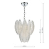 Contemporary pendant ceiling lights with glass petals

