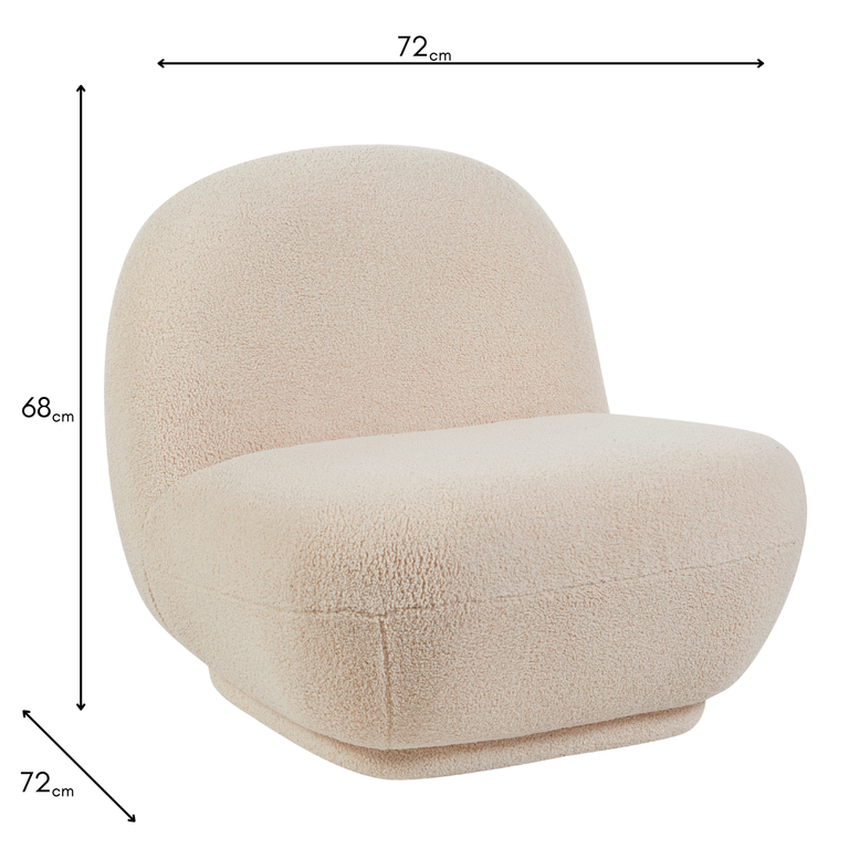 Maisie Accent Chair Fawn - Boucle Occasional Chair for Living Rooms