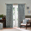 Marigold Floral Jacquard PP Curtains Indigo life style photo