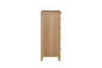 Marsden 5 Drawer Tall Chest Natural Oak side view picture