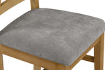 Marsden Dining Chair Natural Oak close view picture of the padded seat