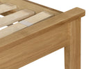 Marsden King Size 5ft Bed Natural Oak close view picture of the solid frame