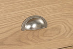 Marsden Narrow Chest 5 Drawer Natural Oak close view picture of the handle