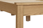 Marsden Single 3' Bed Natural Oak close view picture f the solid wooden leg