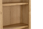 Marsden Tall Bookcase Natural Oak close view picture of the shelves