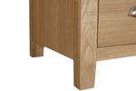 Marsden Wardrobe Natural Oak close view picture of the wardrobes leg