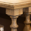 Marwood Pillar Console Table 120 cm close view picture of the beautifully carved legs