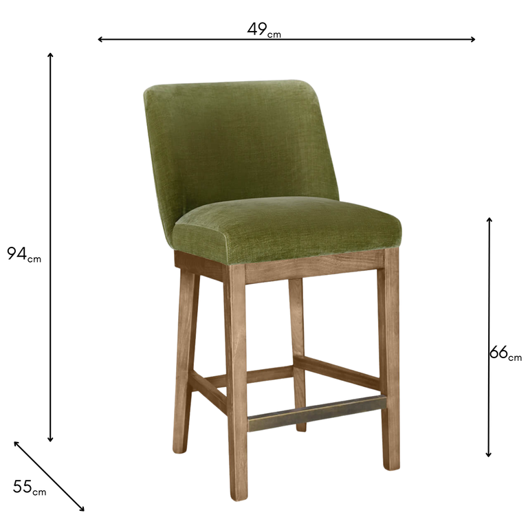 Massimo Counter Stool Green - Kitchen & Dining Bar Collection
