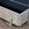 Maya Storage Bench Cappuccino Small close view picture of the storage