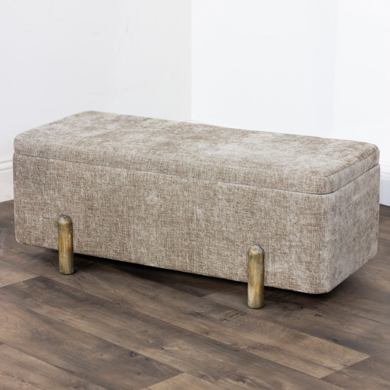 Maya Storage Bench Cappuccino Small – Ottoman & Blanket Box