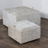 Maya Tray Table Pouffe Cappuccino Large close view picture with a small footstool