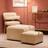 Maya Tray Table Pouffe Cappuccino Small life style picture with a large footstool