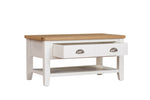 Mellor Coffee Table 90 cm Cashmere picture with opened drawer
