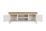 Mellor TV Unit 120 cm Cashmere picture with opened doors to show the storage space