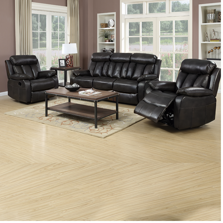 Merrion 3 Seater Sofa Recliner Black