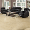 Merrion 3 Seater Sofa Recliner Black Life style photo with recliner armchairs
