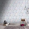 "Triangle pattern on Mint Reflections Wallpaper by Graham & Brown"
