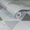 "Modern home decor with Mint Reflections Wallpaper from Graham & Brown"
