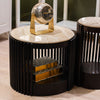 Misha Coffee Table Travertine Dark  life style picture