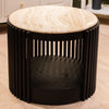 Misha Coffee Table Travertine Dark  close view picture of the table design