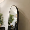 Modena Arch Leaner Mirror Black 80 X 180cm free standing floor mirror