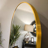Modena Arch Leaner Mirror Gold 80 X 180cm side view picture of the mirror frame