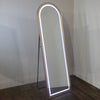 Gold arch mirror with LED lighting