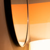 Modena Round Wall Mirror Black 120cm side view picture