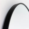Modena Round Wall Mirror Black 120cm large wall mirror with a black frame