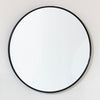 Modena Round Wall Mirror Black 120cm picture on the wall